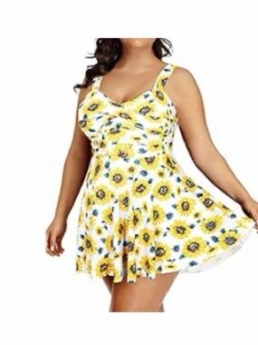 Aqua Eve Plus Size Swim dress for Women size 18W Plus Size Tankini Swimsuit